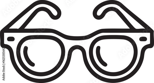 Eyeglasses Icon In Line Art Style Representing Vision Optics Reading Fashion Accessory Spectacles Optical Healthcare And Modern Design