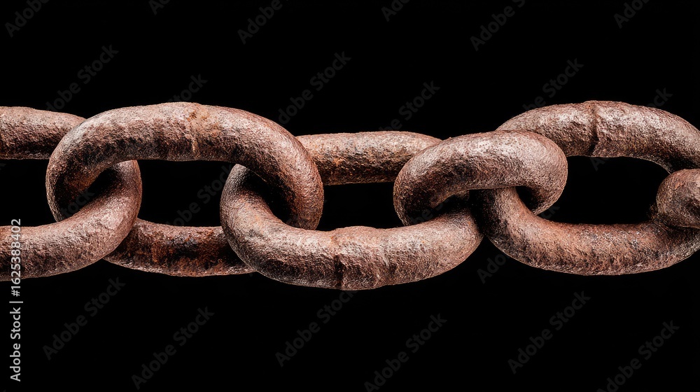 Fototapeta premium Close-up of a rusty metal chain.