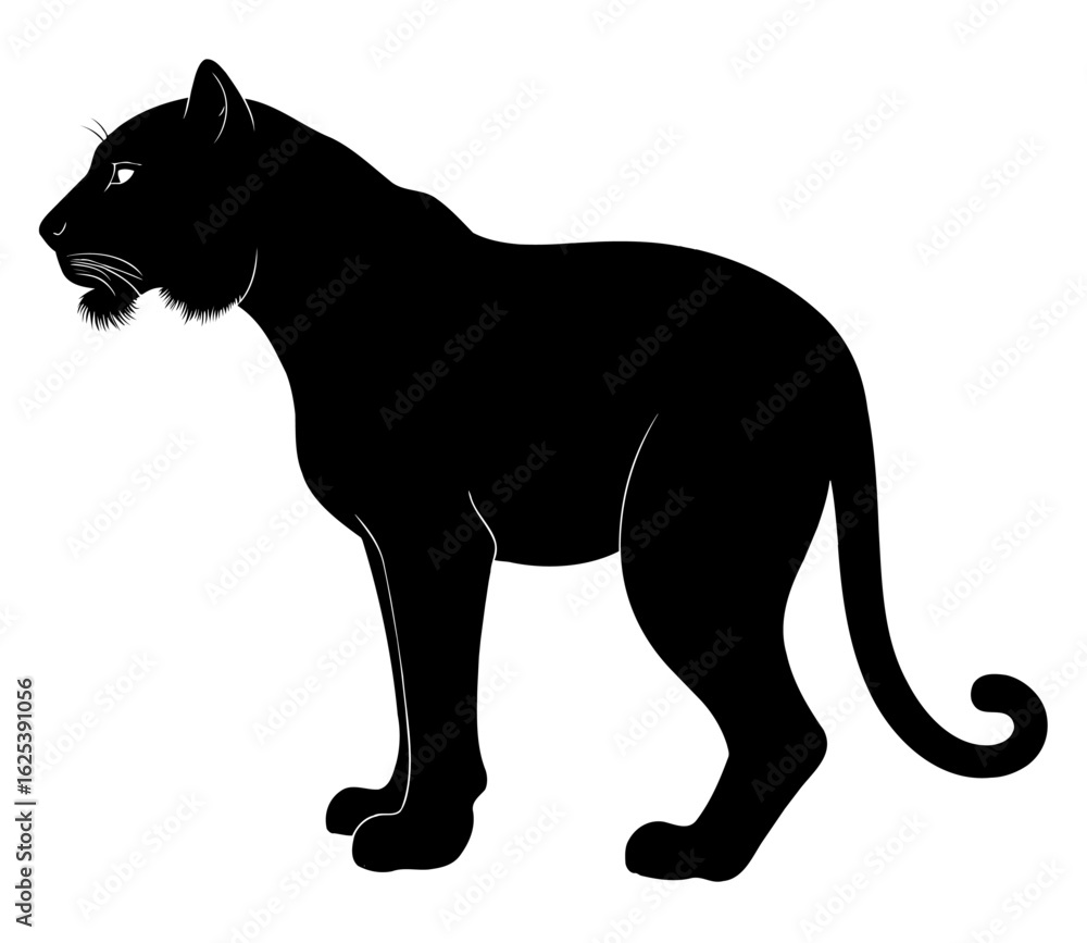 Obraz premium Majestic Standing Tiger Silhouette