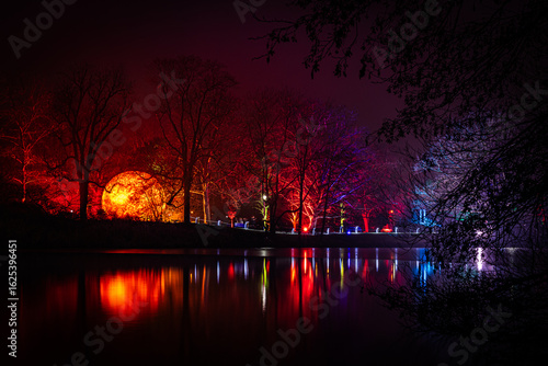 Obraz na płótnie Winterlichter Luisenpark Mannheim