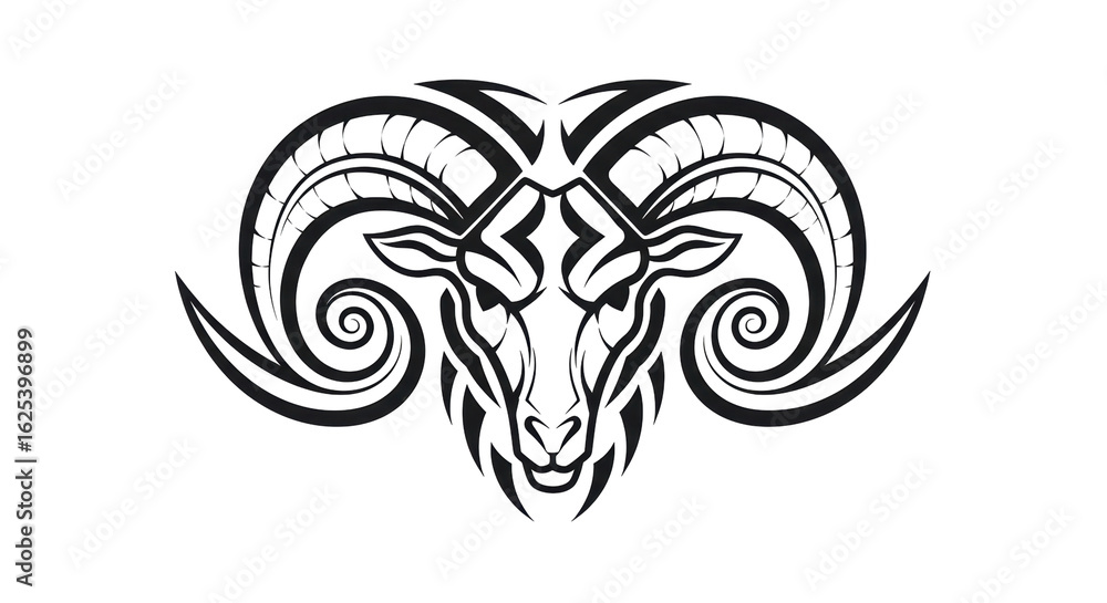 Obraz premium Isolated Goat Head