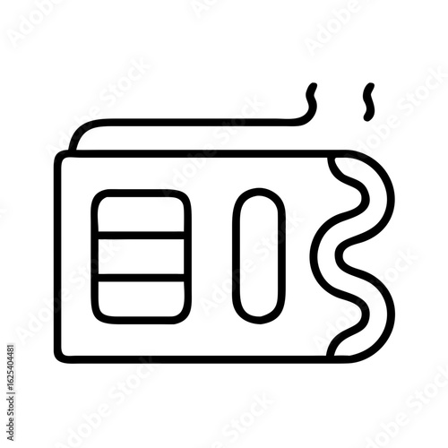 Heating mat with steam lines in minimalist design  
