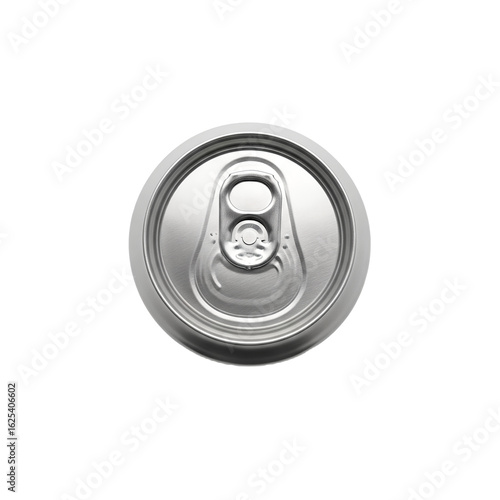 Top view soda can isolated
