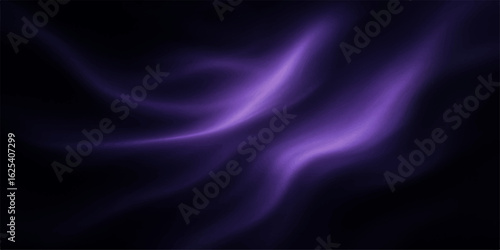 Dark blue flowing silk texture with smooth waves and soft light on fabric background