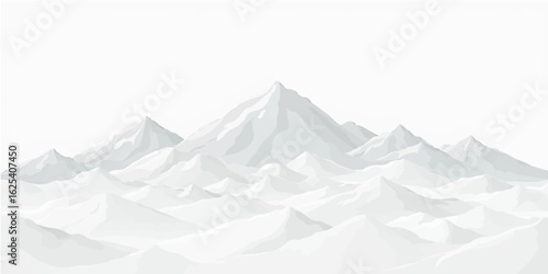 A white crumpled sheet of paper resembling a snowy mountain landscape