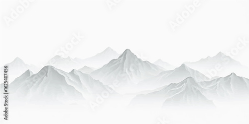 Winter landscape with frozen peaks, a glacier, and snow-covered mountains reflected in the cold water