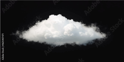 White smoke and sea salt on black background with abstract cloud and light effects
