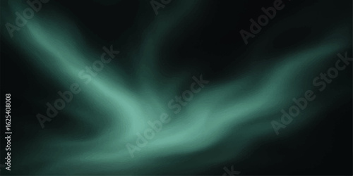 Abstract green smoke flowing texture background with smooth wave design and soft motion pattern