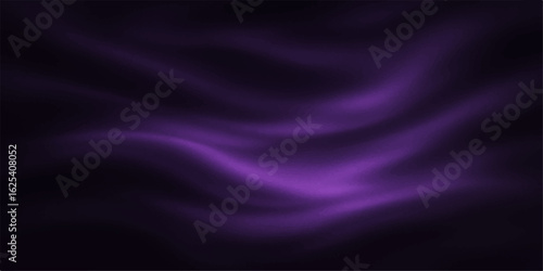 Purple silk satin fabric with smooth flowing wave texture and luxury soft textile backdrop