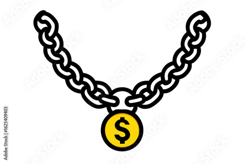A gold chain with a heart link is a strong symbol of love and connection