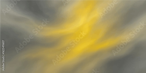 Abstract yellow silk wave with artistic gradient motion and folds texture