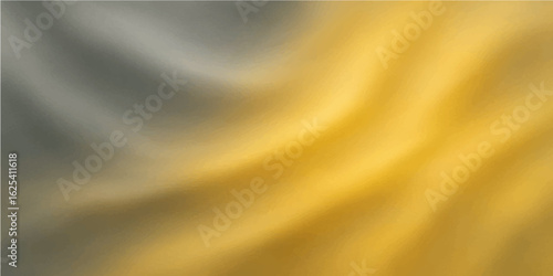 Elegant yellow silk fabric with soft gradient folds and flowing abstract wave