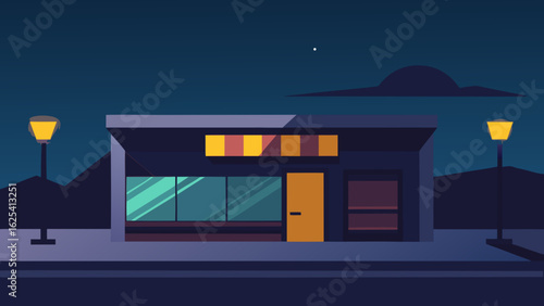 house at night