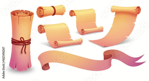 Discover vintage scrolls and banners ready to tell your story, perfect for historical designs, invitations, or adding a touch of classic elegance to any project.