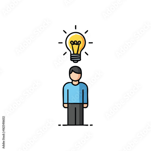 (Brilliant Idea Concept. This image symbolizes a flash of ingenuity, representing a fresh thought or sudden inspiration. Perfect for innovation and problem solving visuals.)