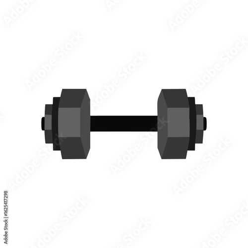 (Minimalist Dumbbell Dark Scene. A sleek gym apparatus against a deep void, conveying power and commitment to fitness pursuits and exercise routines. Represents discipline and health.)