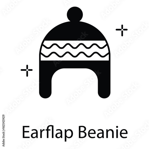 Cozy Earflap Beanie Hat Vector Illustration for Holiday Season Design