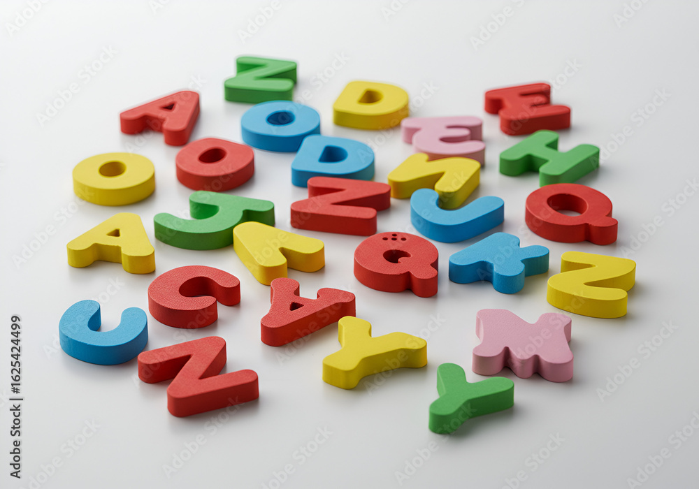 Naklejka premium Colorful letters in 3D