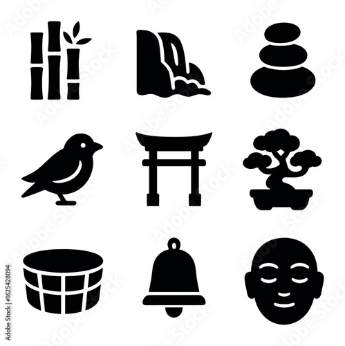 Canvas Print Zen Retreat Icons
