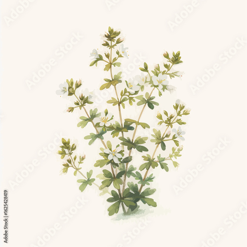 Eyebright Flower Illustration