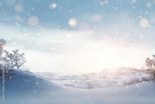 Wallpaper Mural Snowy Winter Landscape With Gentle Hills Torontodigital.ca