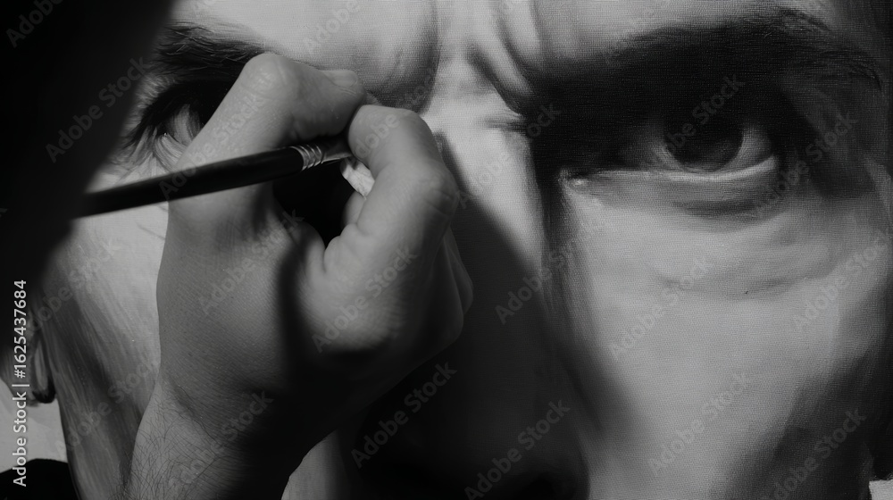 Obraz premium Young woman with cigarette smoking and beauty makeup