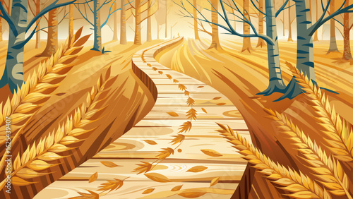 Soft grain patterns glide across the birch wood surface, merging warmth with simplicity. This plank texture background evokes organic elegance, perfect for wood texture themes and tabletop design visu