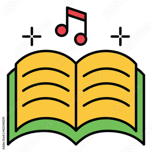 Traditional Christmas Carols Vector Icon Featuring Singing Group in Holiday Spirit
