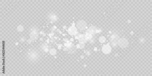 White Abstract Light Particles with Blur Effect