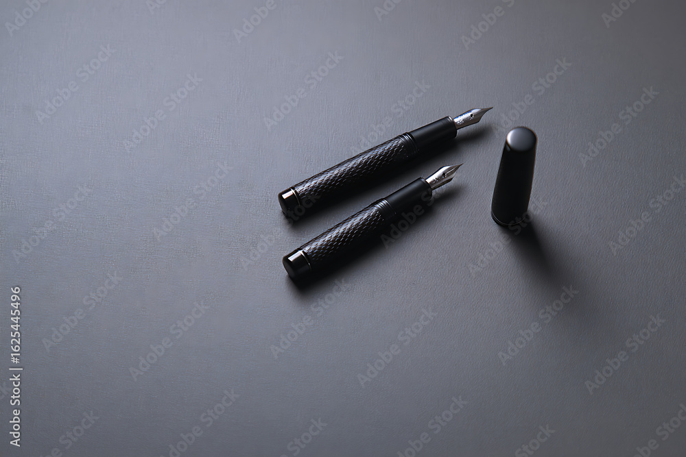 Naklejka premium pen on a black background