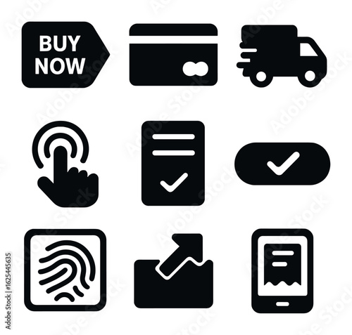 Canvas Print One-Click Checkout Icons