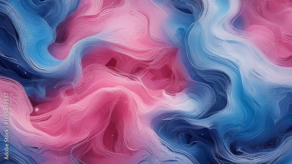 Fototapeta premium A vibrant abstract background featuring swirling blue and pink scratch marks, rendered with a bokeh effect creating a soft, out-of-focus glow.