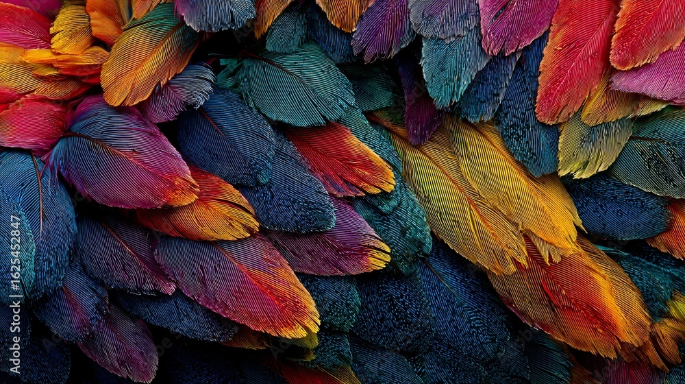 Fototapeta premium Vibrant Feather Art Creation Studio Photography