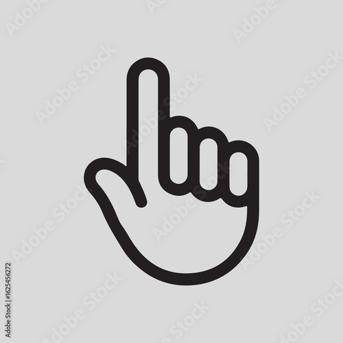 Cursor hand icon Isolated flat vector in outline