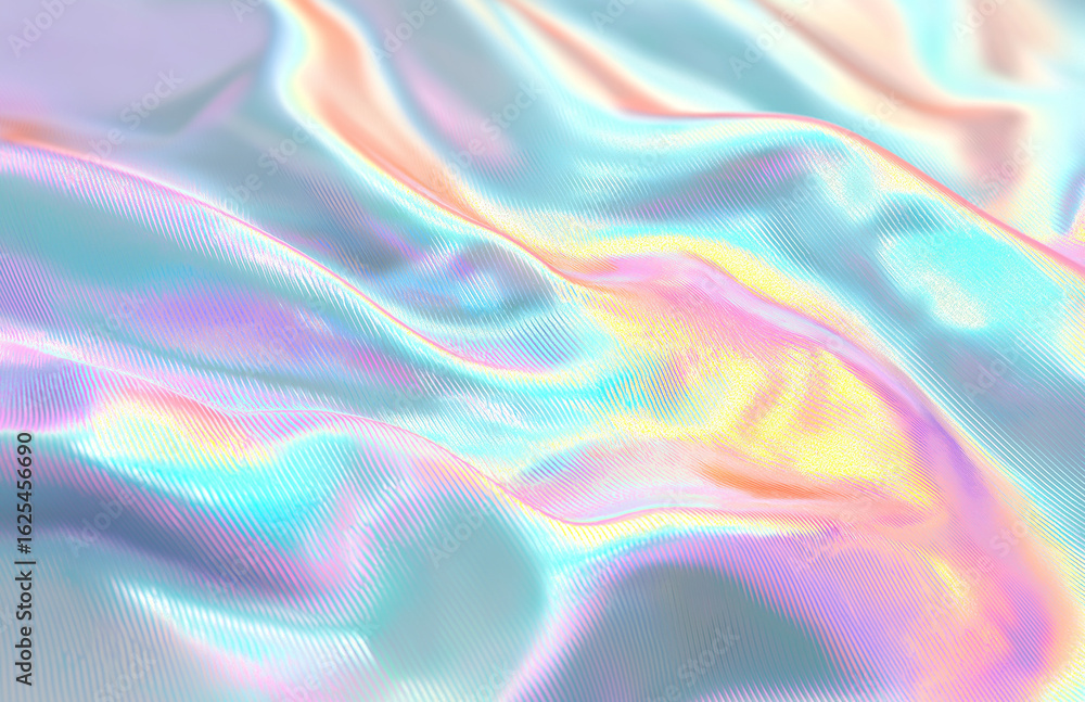 Obraz premium A soft pastel red background with an iridescent effect, creating a dreamy and enchanting atmosphere 