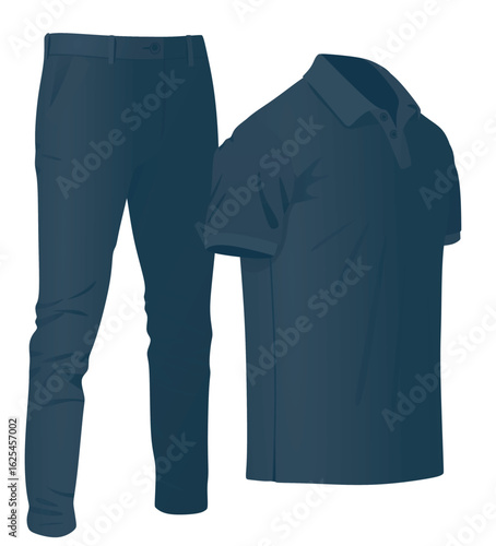 T shirt and pants. vector illustration	