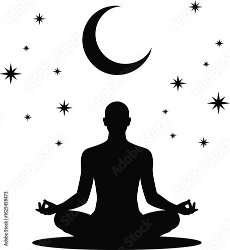 yoga silhouette vector