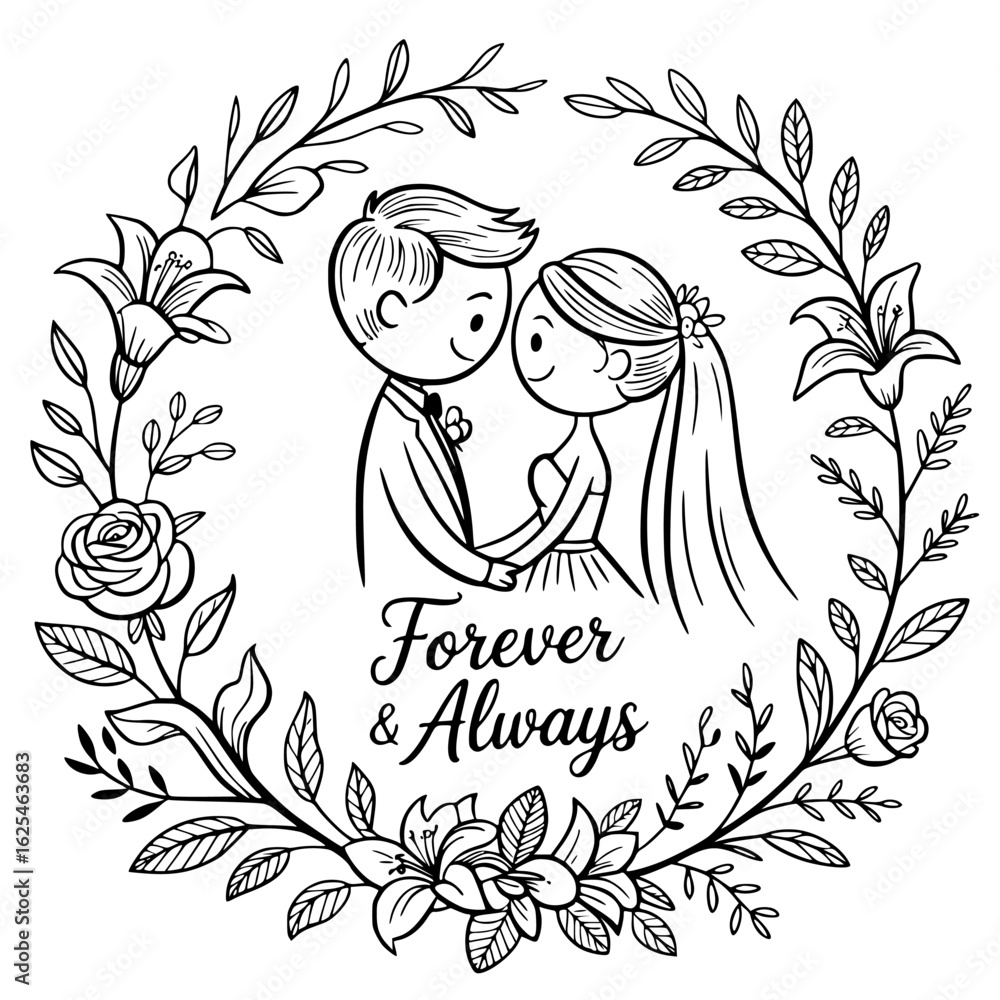 Love Waves Romantic Bench Engagement Ring Vector Graphics