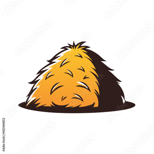 Stylized Haystack Vector Illustration Agriculture Symbol Rural Design