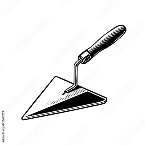 Bricklayer's trowel for masonry cement work a vintage style illustration