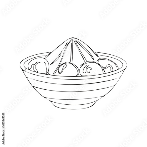 Manual Citrus Juicer and Lemons Line Art Illustration