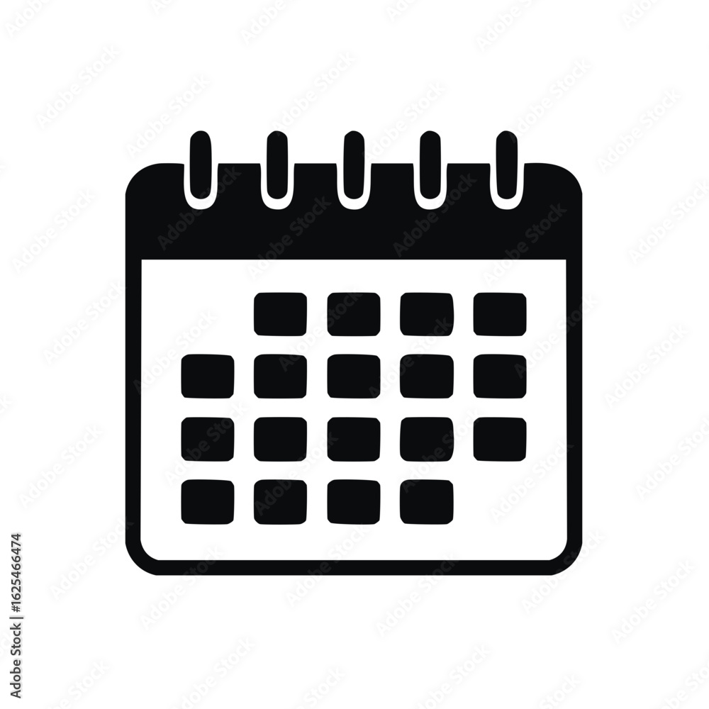 Calendar Icon for Schedule and Appointment Reminders in Vector Format Calendar Icon for Schedule and Appointment Reminders in Vector Format