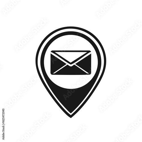 Envelope Mail Location Pin Icon Black and White Free Download Envelope Mail Location Pin Icon Black and White - GFXLoad
