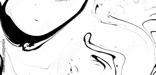 Monochrome marble vector texture. Abstract liquid wavy background. Black and white liquid texture.