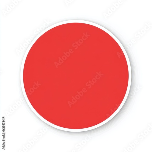 Free Download Solid red circle with white border - GFXLoad