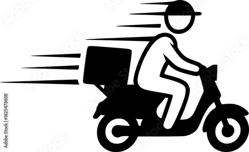 Fast service vector icon silhouette illustration isolated on white background 