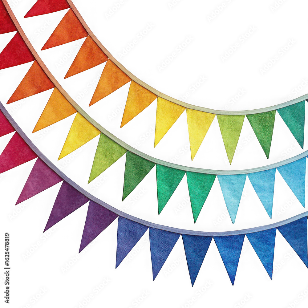 Fototapeta premium Colorful pennant flags background for celebrations