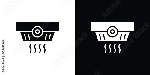 Smoke detector icon sign symbol and flat style for app, web and digital design.