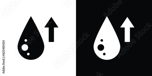 High cholesterol icon collection. Black and white filled vector illustration.