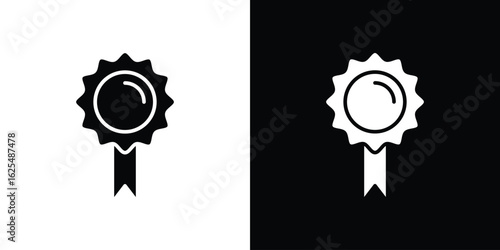 Badge icon collection. Black and white filled vector illustration.
